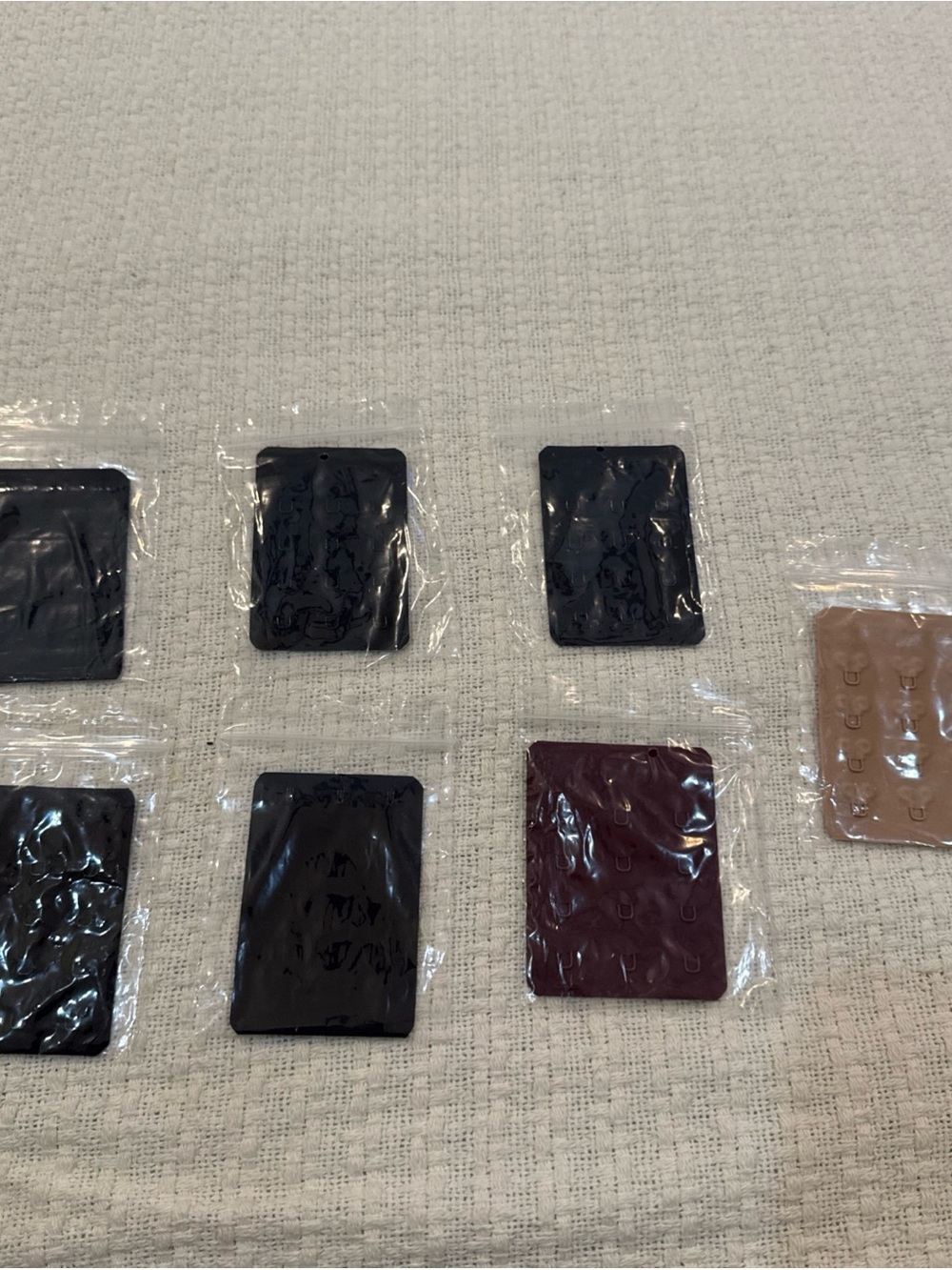 Honeylove Bra Band Extenders - 7 pieces - five glass, one tan, and one burgundy